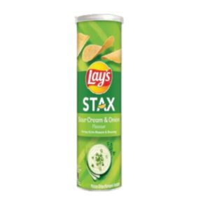 LAYS STAX  SOUR CREAM & ONION CHIPS 135G